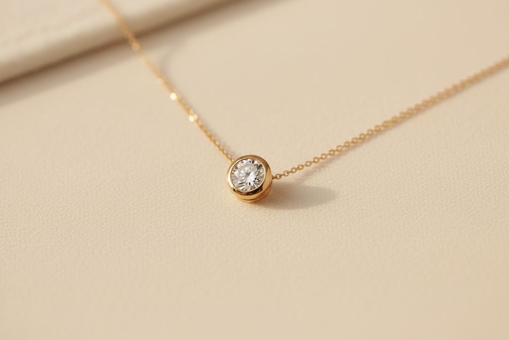Pendant Necklace | Gold-Plated | Ivory Nova