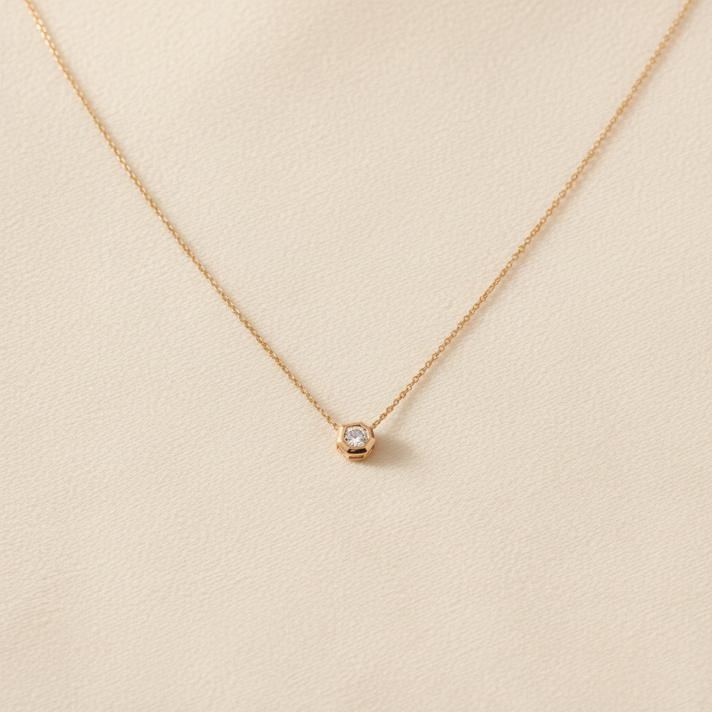 Pendant Necklace | Gold-Plated | Ivory Nova
