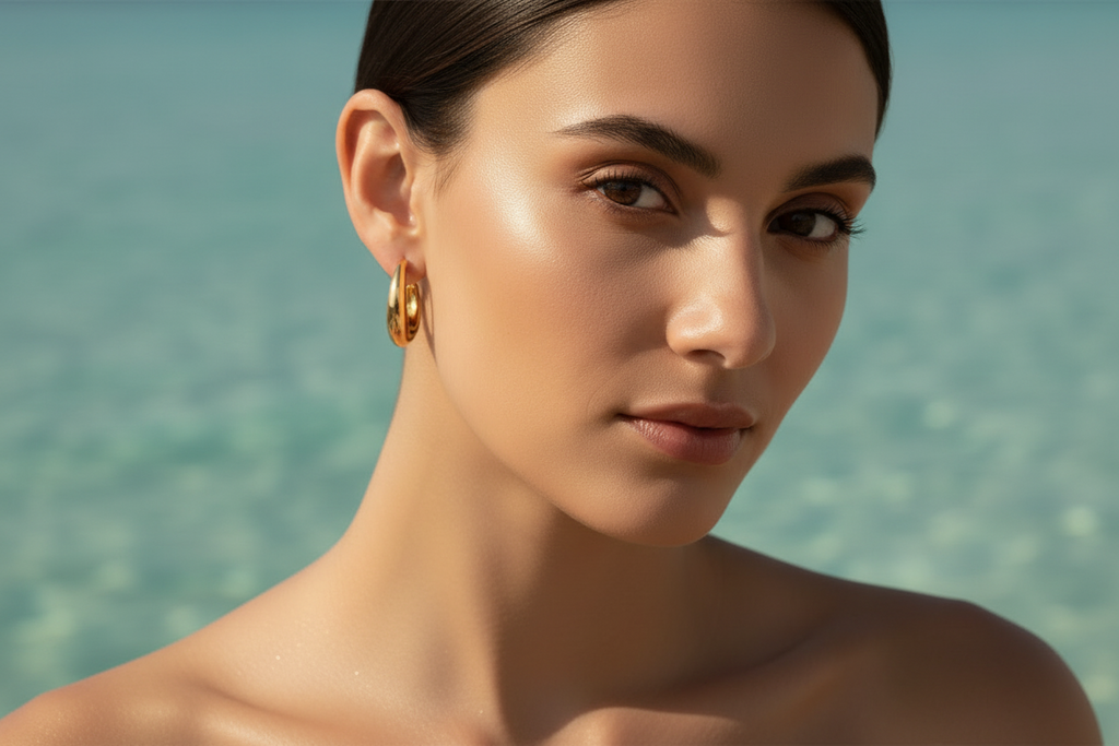Sculpted Earrings | Gold-Plated | Ivory Nova