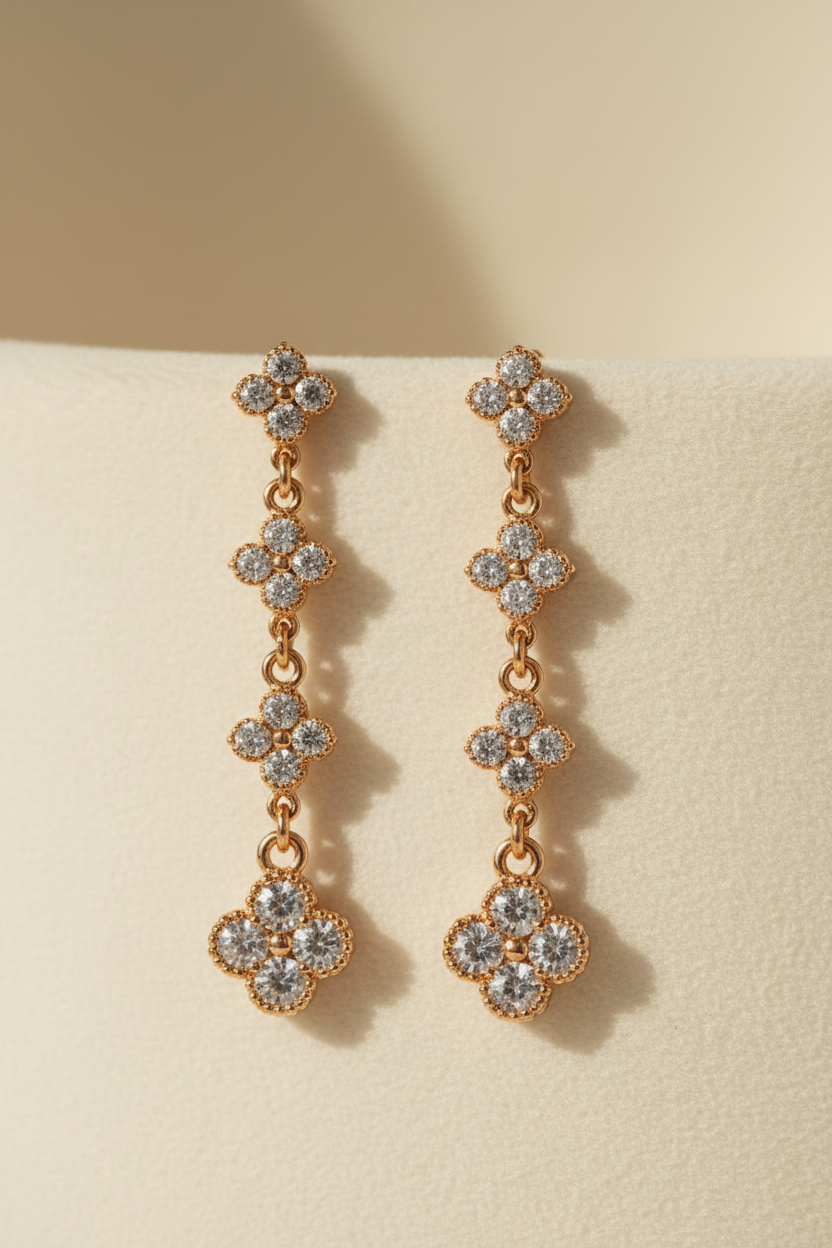 Stone Earrings | Gold-Plated | Ivory Nova