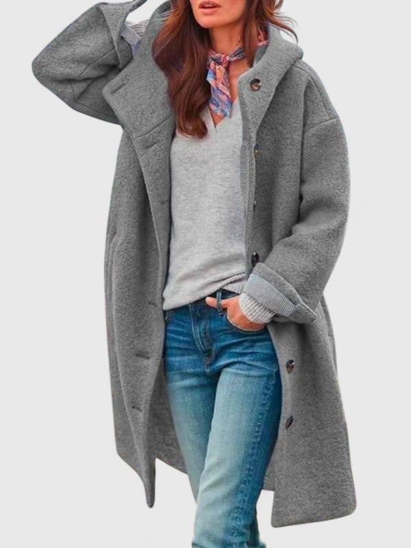 Elegant Button Front Winter Coat