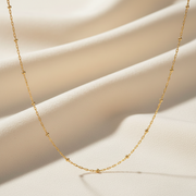 Beaded Chain Necklace | Gold-Plated