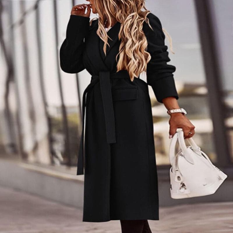 Belted Longline Wrap Trench Coat