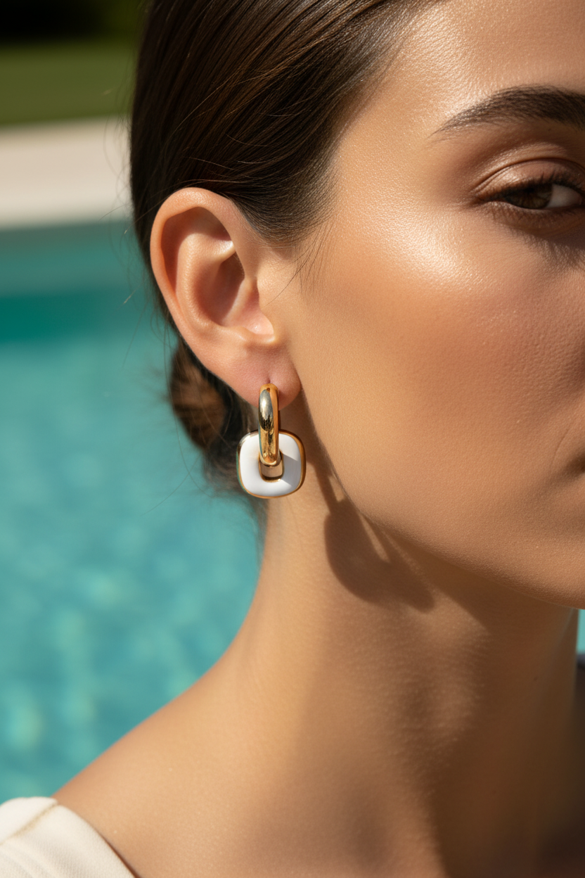 Linked Hoop Earrings | Gold-Plated