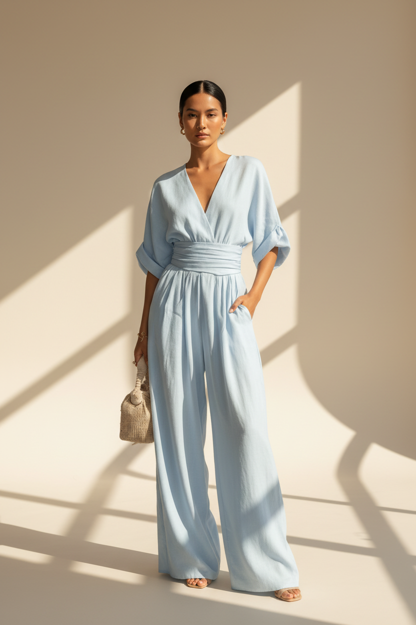 Wrap Wide Leg Jumpsuit