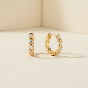 Pavé Hoop Earrings | Gold-Plated