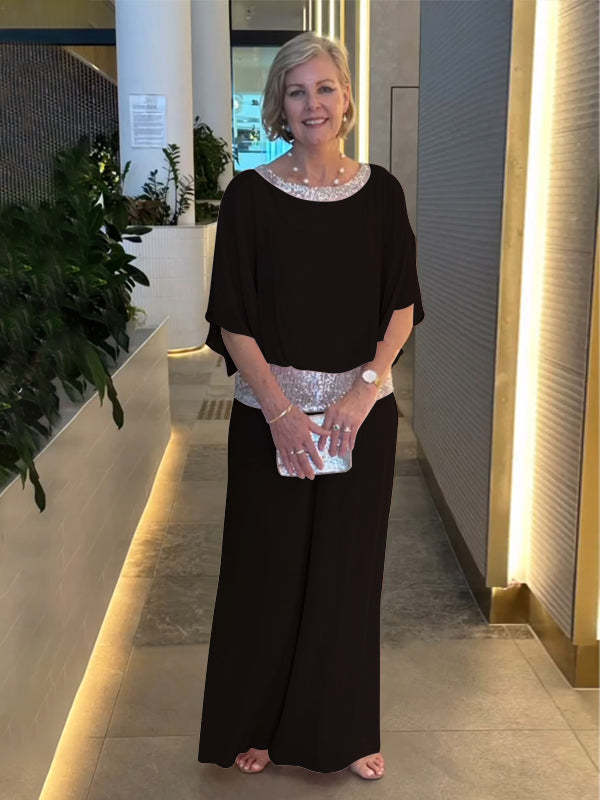 Embellished Wide Leg Trouser Set