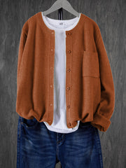 Classic Relaxed Button Front Cardigan