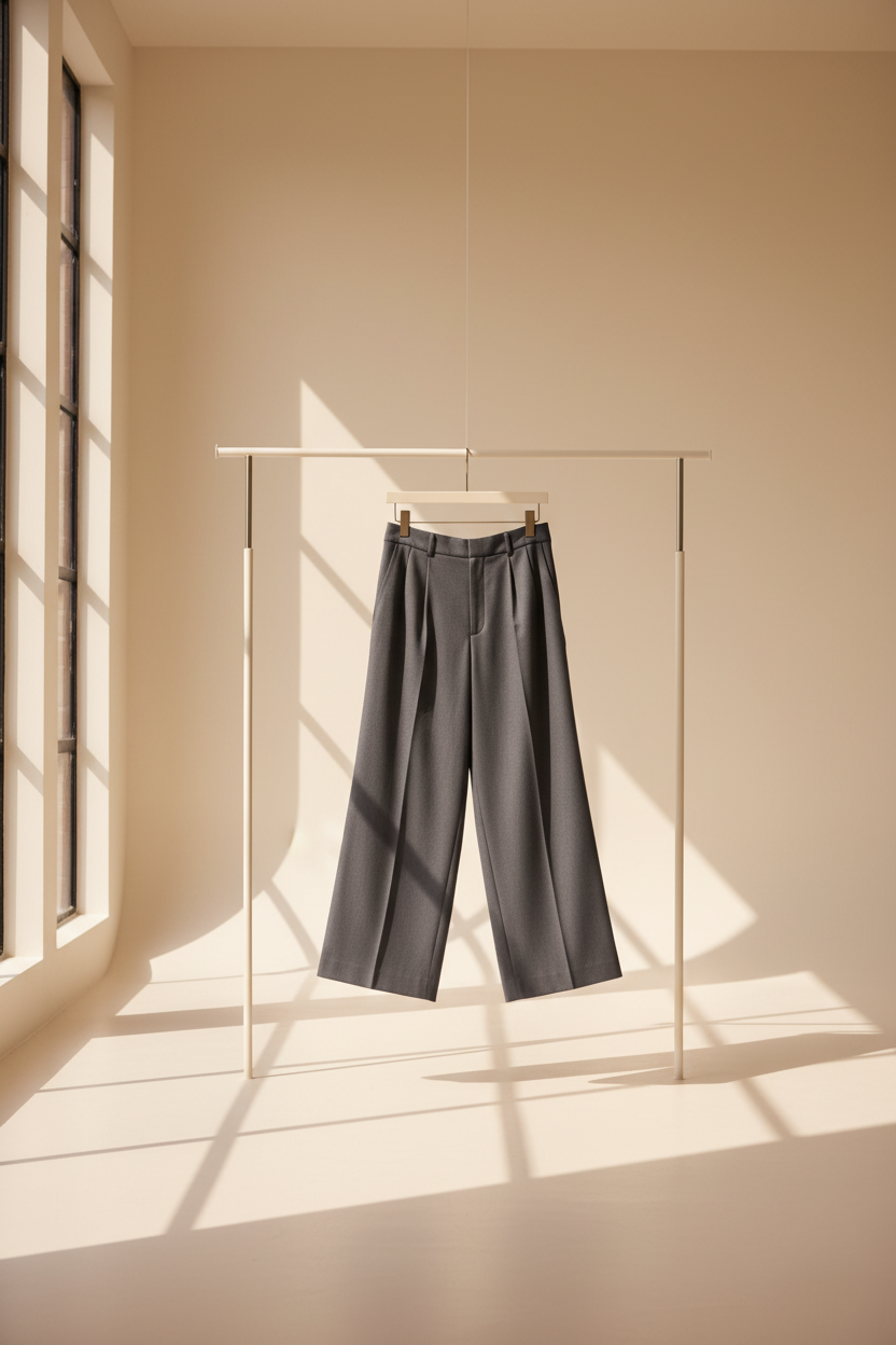 High Waisted Wide Leg Trousers