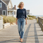 Retro Cropped Straight-Leg Jeans