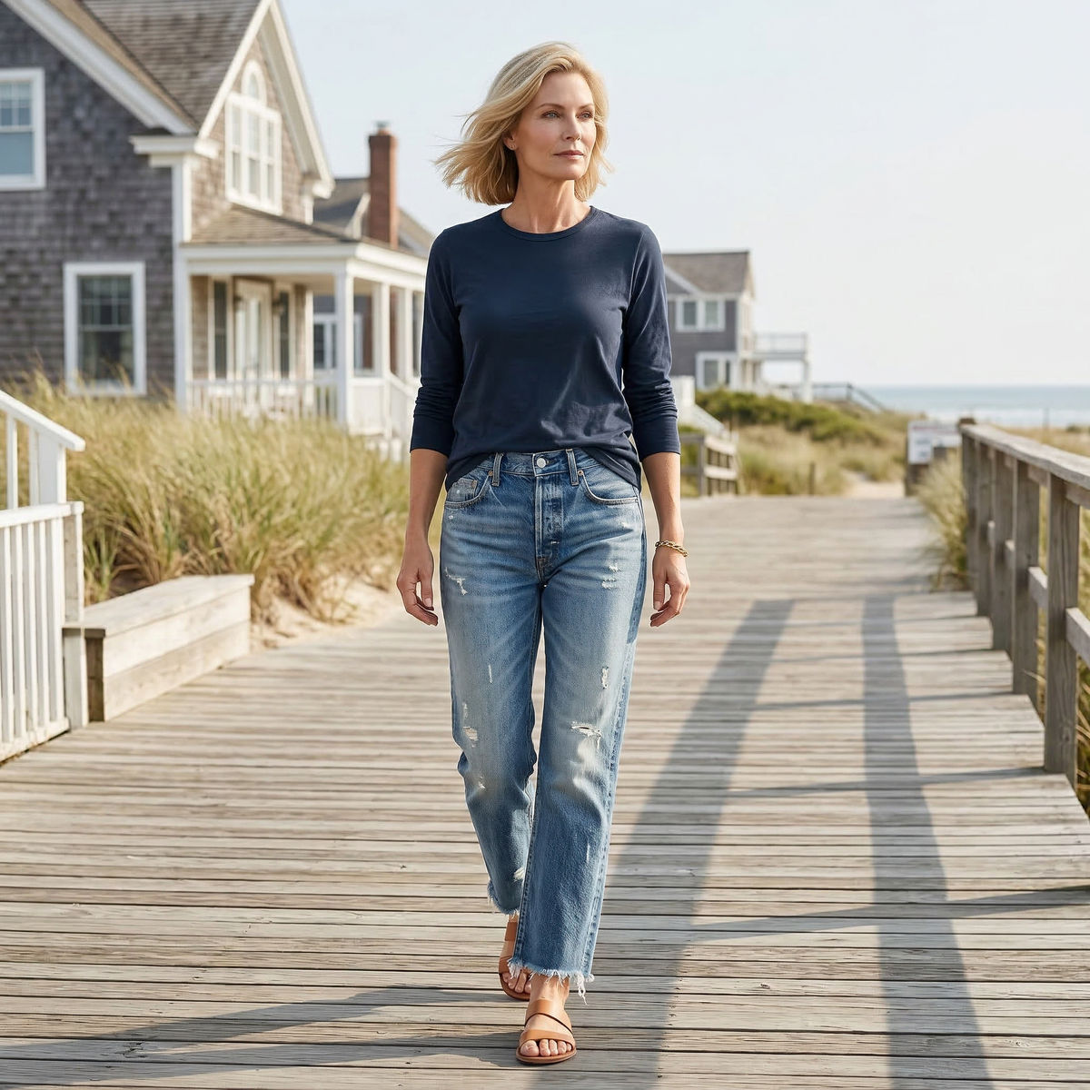 Retro Cropped Straight-Leg Jeans