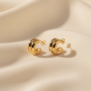 Chunky Huggie Earrings | Gold-Plated