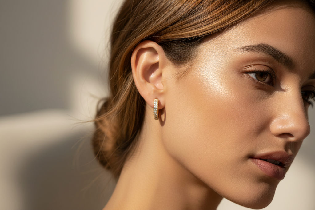 Sparkle Hoop Earrings | Ivory Nova