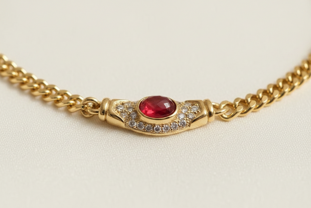 Stone Pendant Necklace | Gold-Plated | Ivory Nova