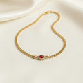Stone Pendant Necklace | Gold-Plated | Ivory Nova