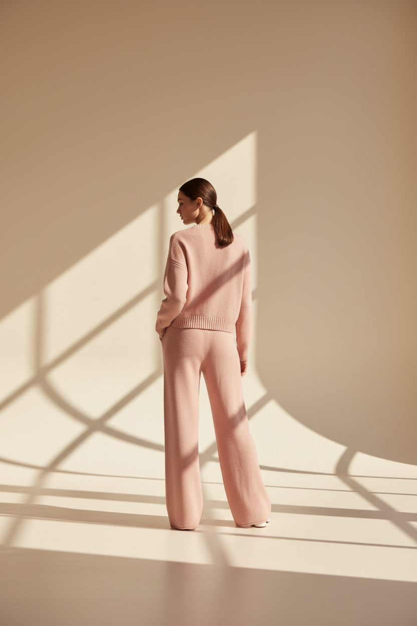 Knit Sweater Wide Leg Co-Ord Set