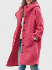 Elegant Button Front Winter Coat