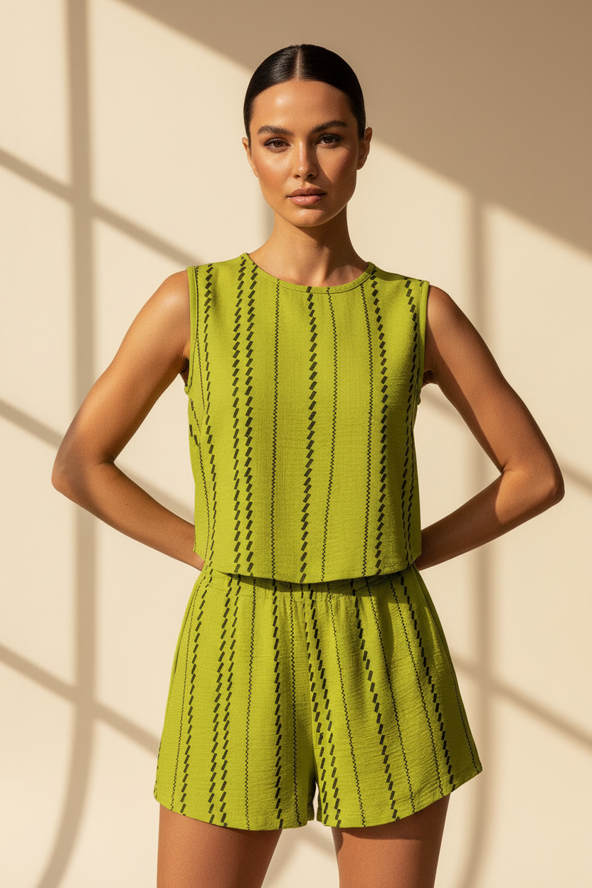 Sleeveless Two Piece Co-Ord Set