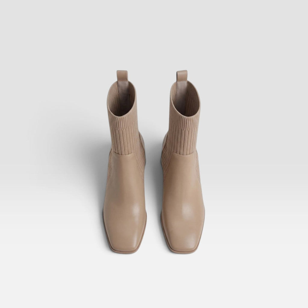 Square Toe Block Heel Chelsea Boots