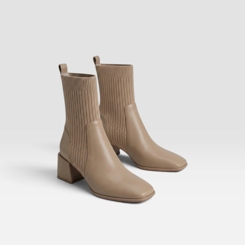 Square Toe Block Heel Chelsea Boots