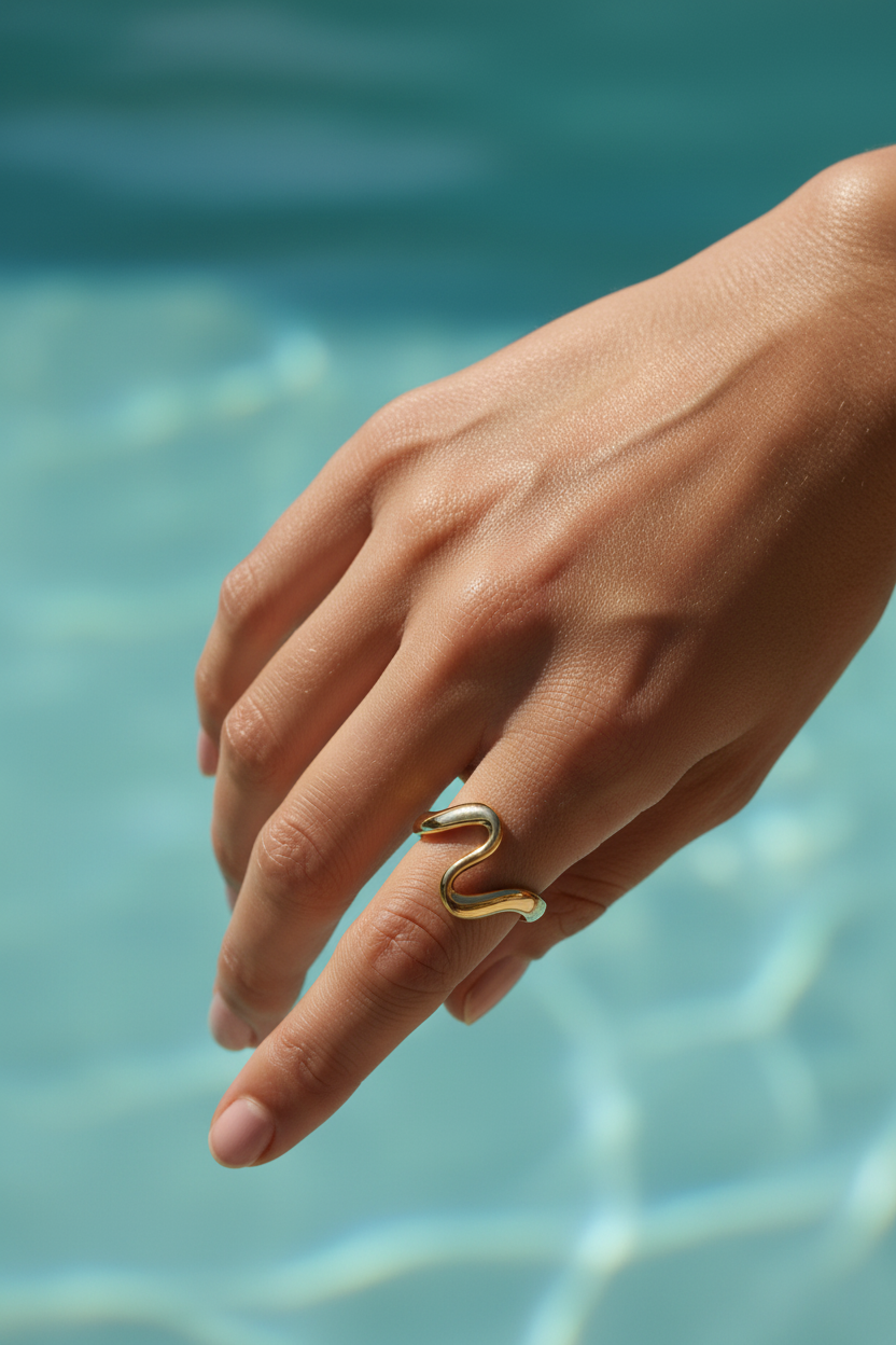 Wave Open Ring | Gold-Plated