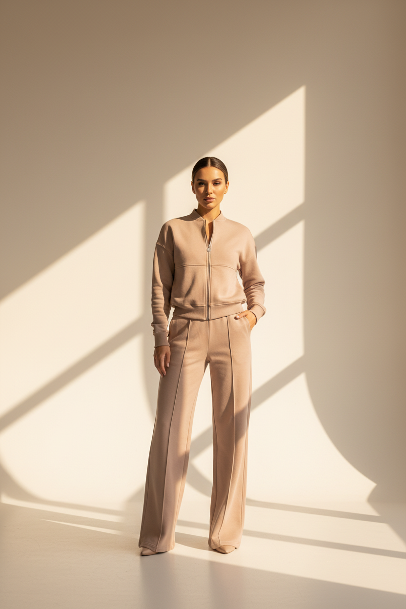 Zip Up Wide Leg Co-Ord Set