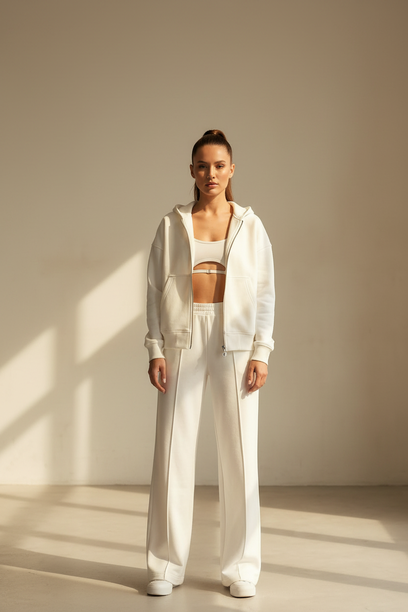 Zip Up Wide Leg Co-Ord Set