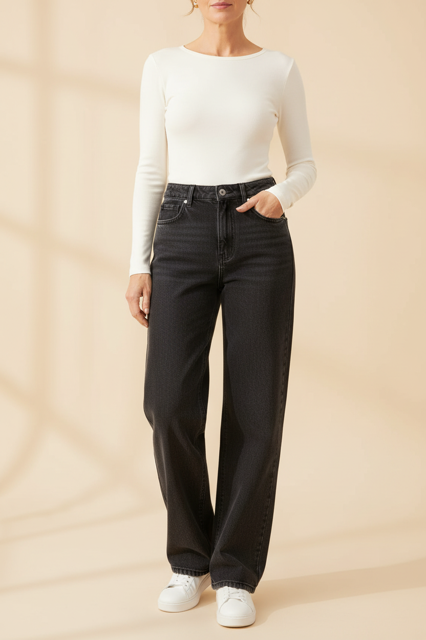 High Waist Wide Leg Jeans