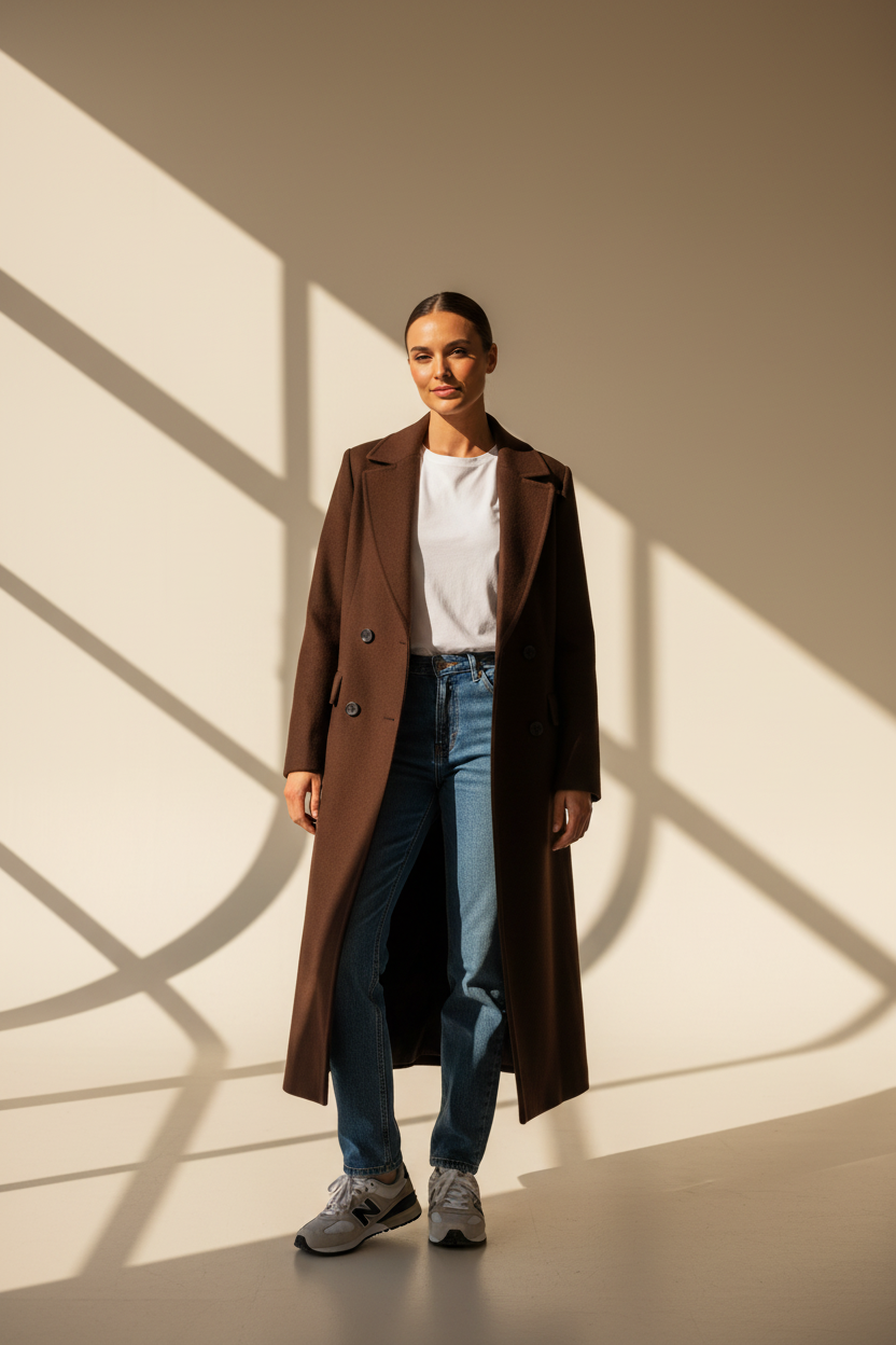 Belted Double Breasted Coat