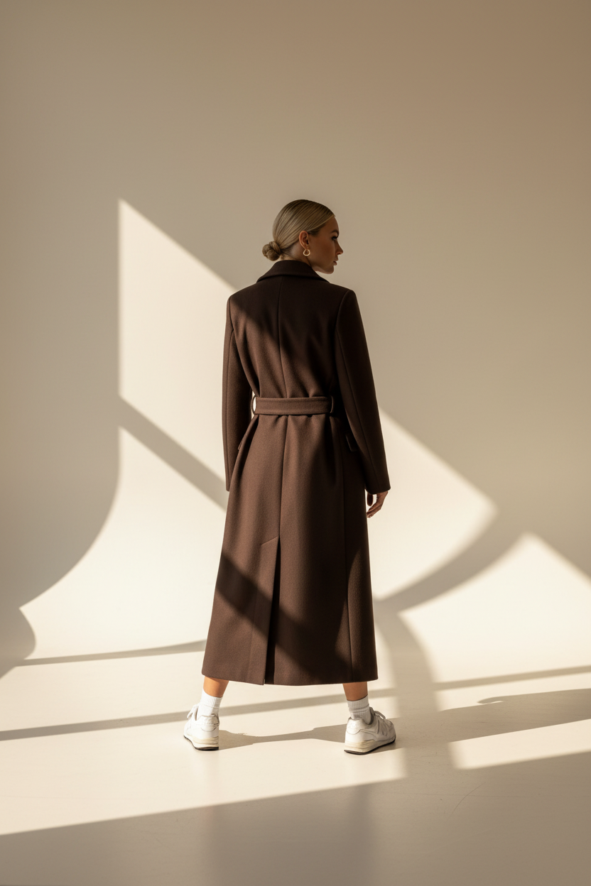 Belted Double Breasted Coat