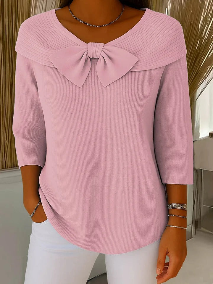 Bow Detail Sophisticated Jumper