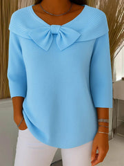 Bow Detail Sophisticated Jumper
