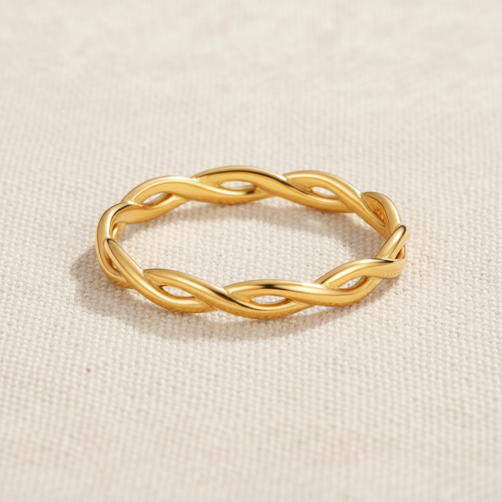 Twisted Band Ring | Gold-Plated