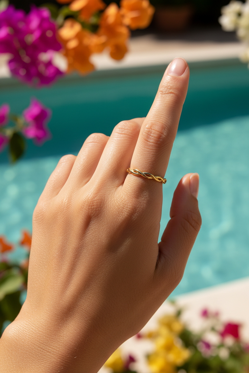 Twisted Band Ring | Gold-Plated