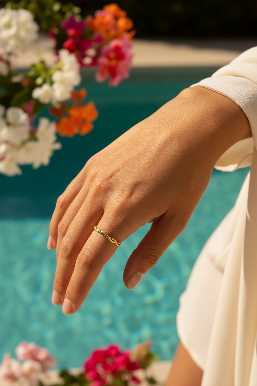 Twisted Band Ring | Gold-Plated