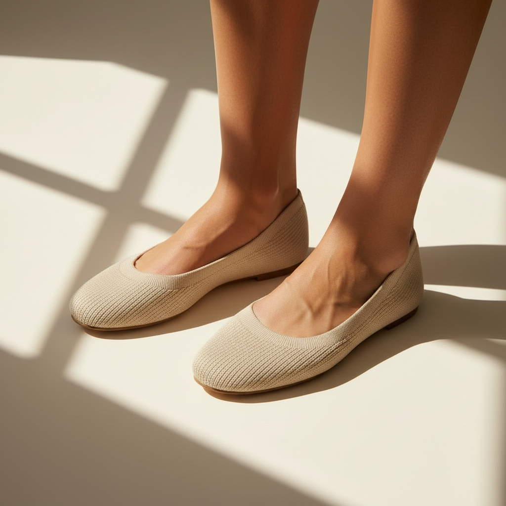 Quilted Ballet Flat Shoes