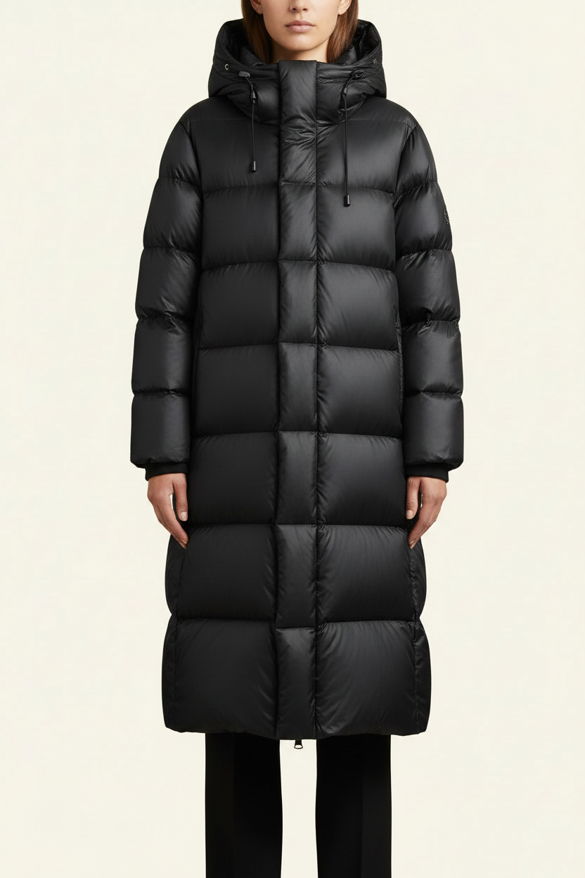 Long Hooded Quilted Puffer Jacket