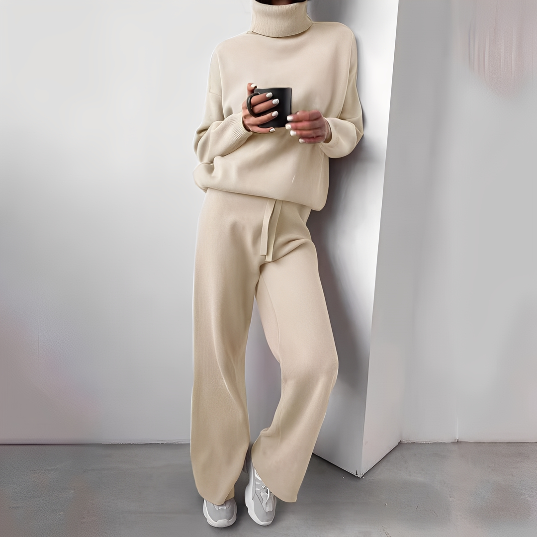 Turtleneck Knit Two Piece Set