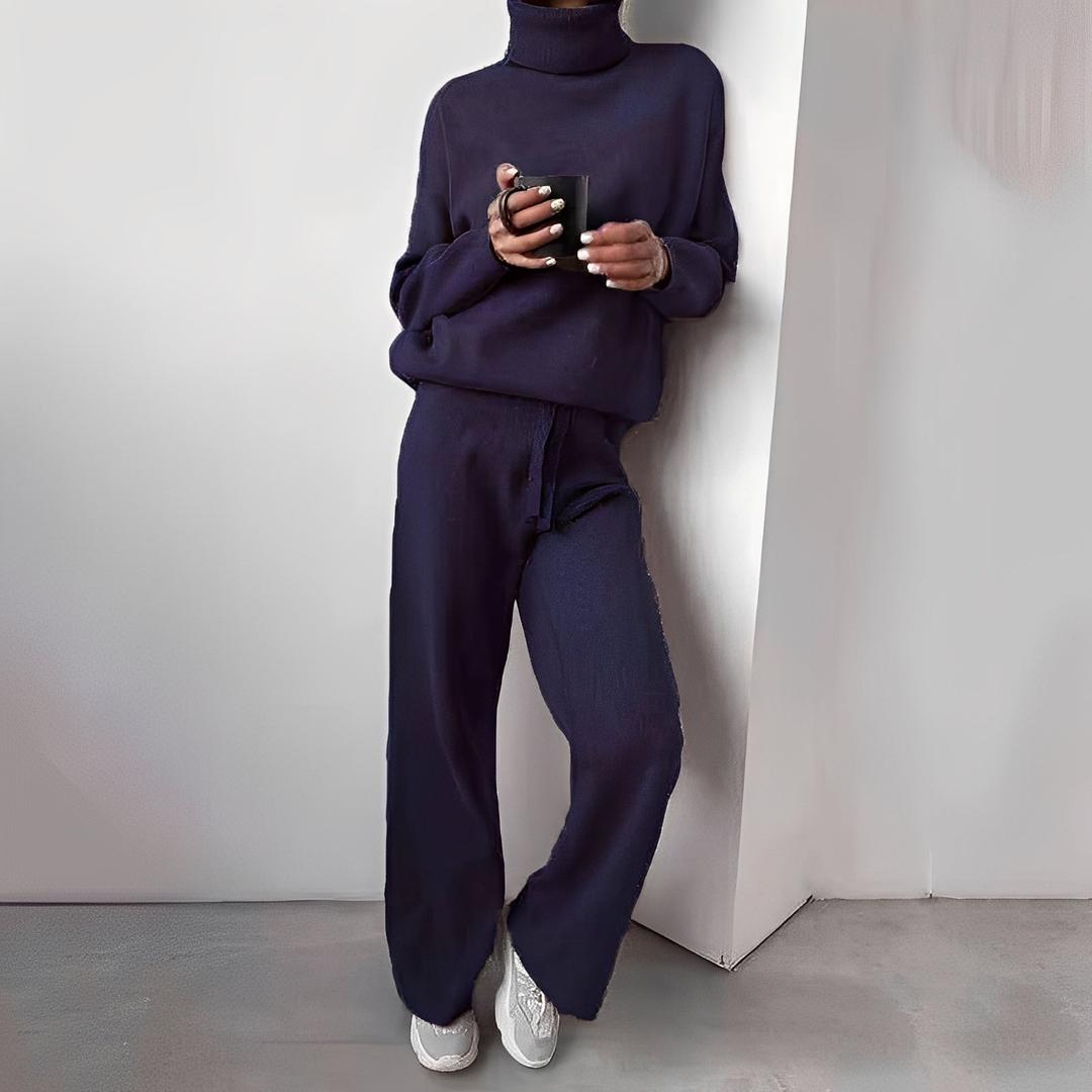 Turtleneck Knit Two Piece Set