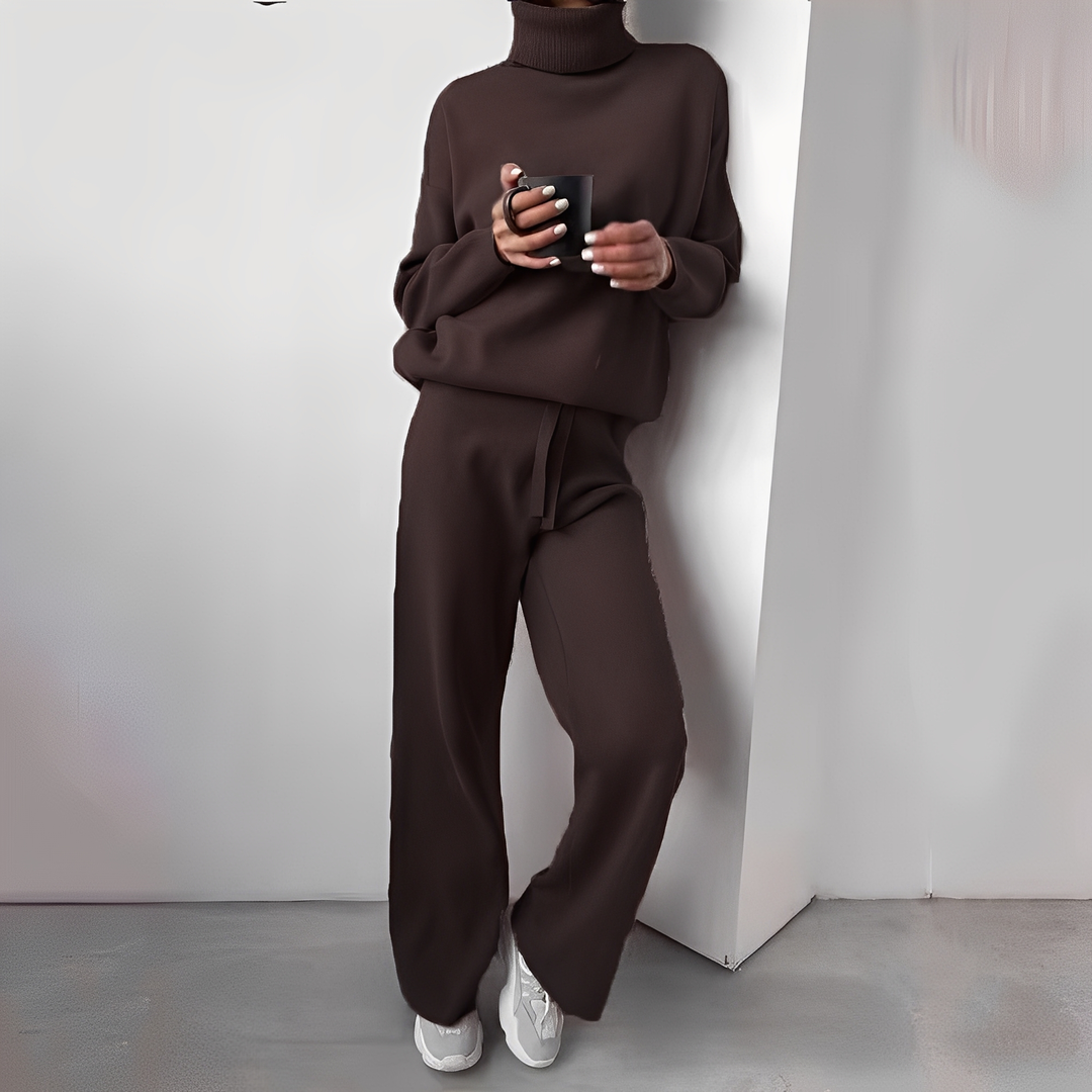 Turtleneck Knit Two Piece Set
