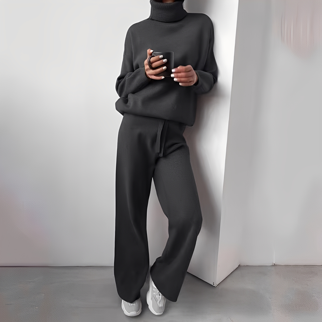 Turtleneck Knit Two Piece Set