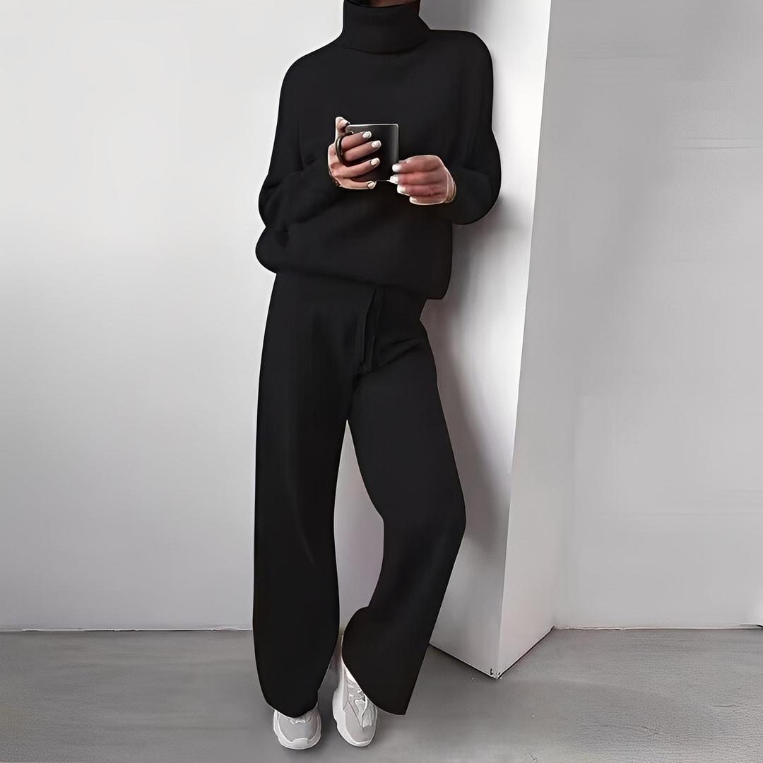 Turtleneck Knit Two Piece Set