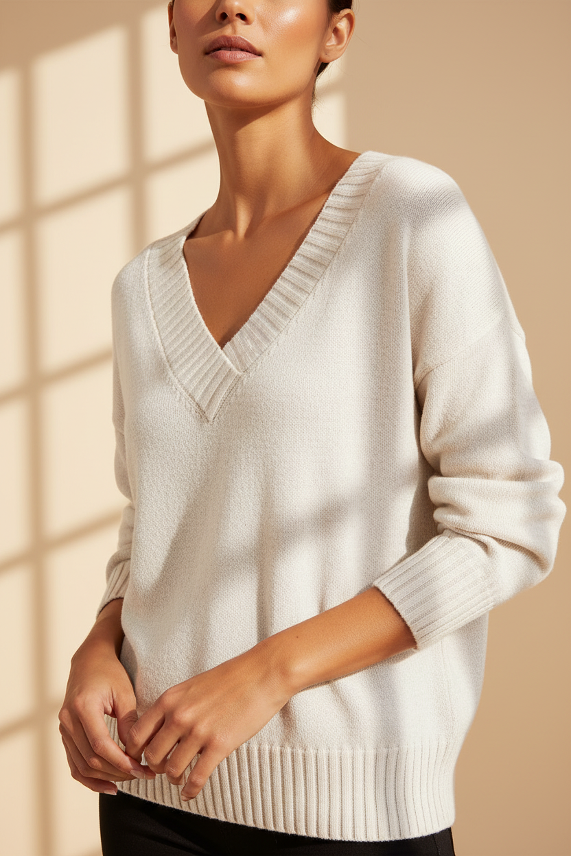 Cashmere Blend V-Neck Sweater