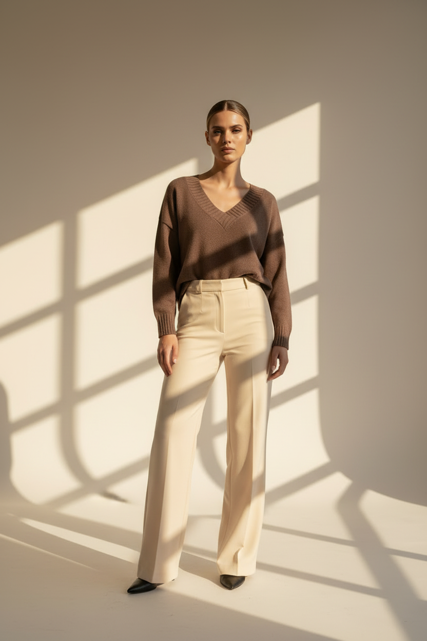 Cashmere Blend V-Neck Sweater