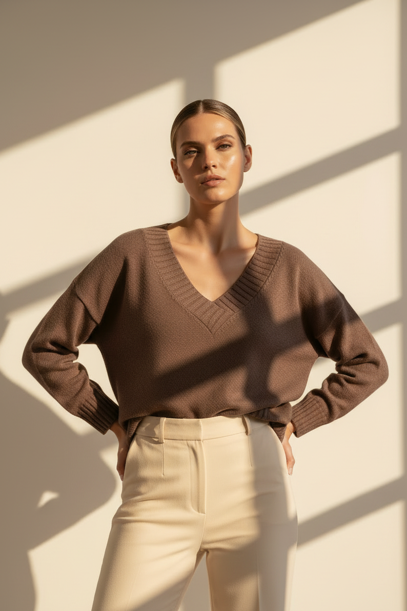 Cashmere Blend V-Neck Sweater