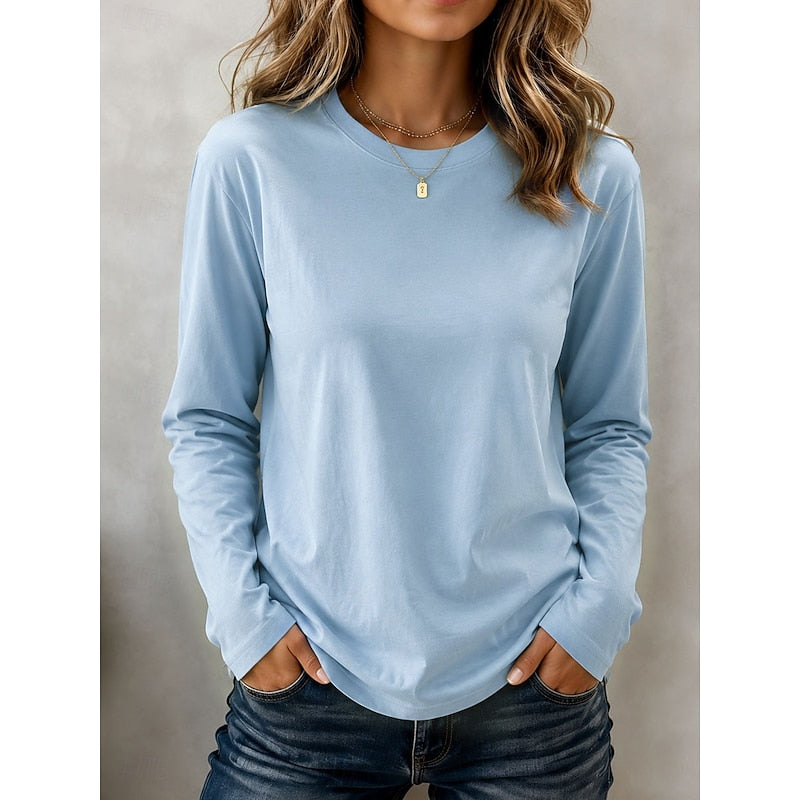 Classic Crew Neck Long Sleeve Top