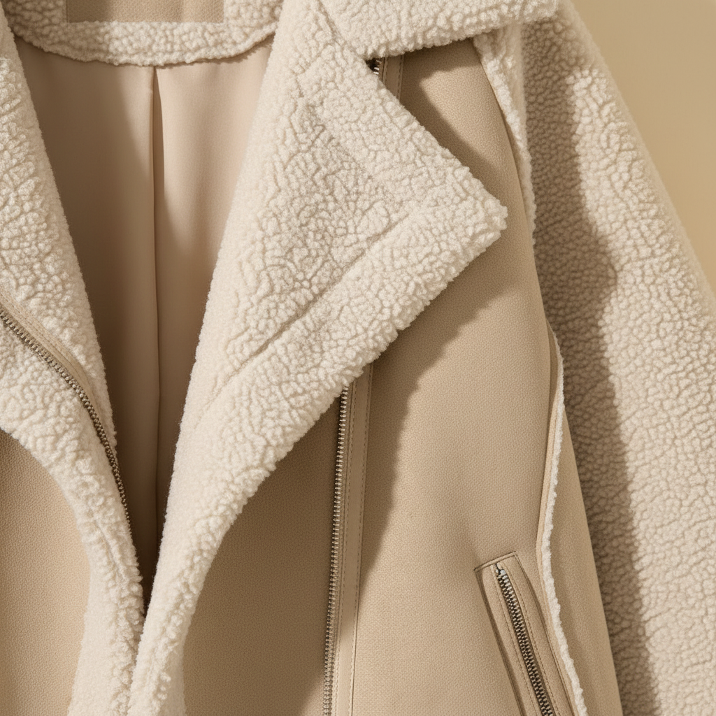 Oversized Shearling Aviator Jacket