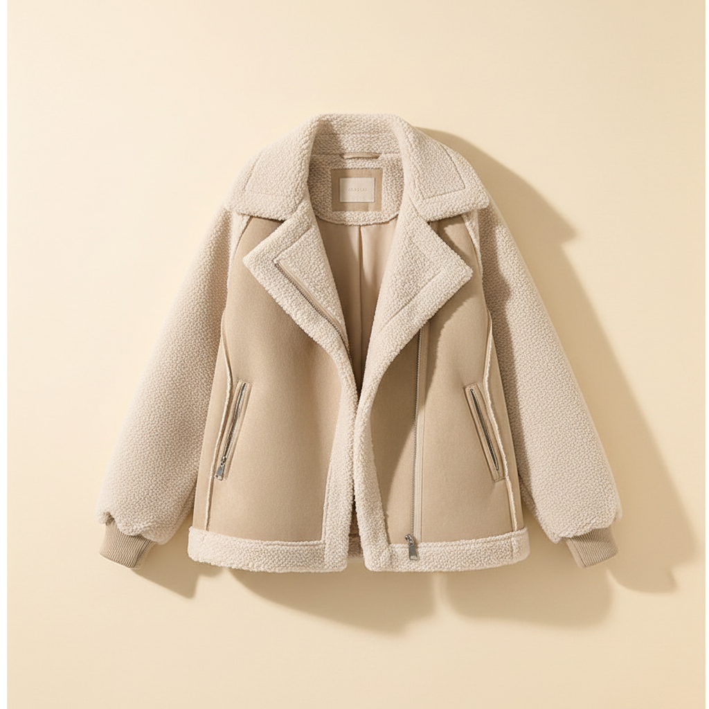 Oversized Shearling Aviator Jacket