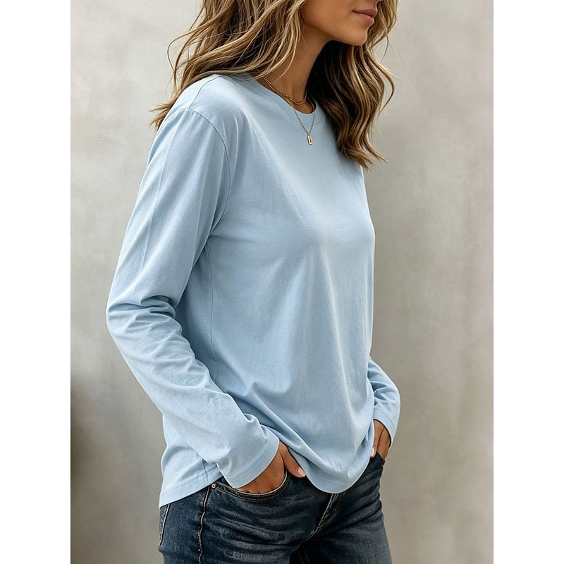 Classic Crew Neck Long Sleeve Top