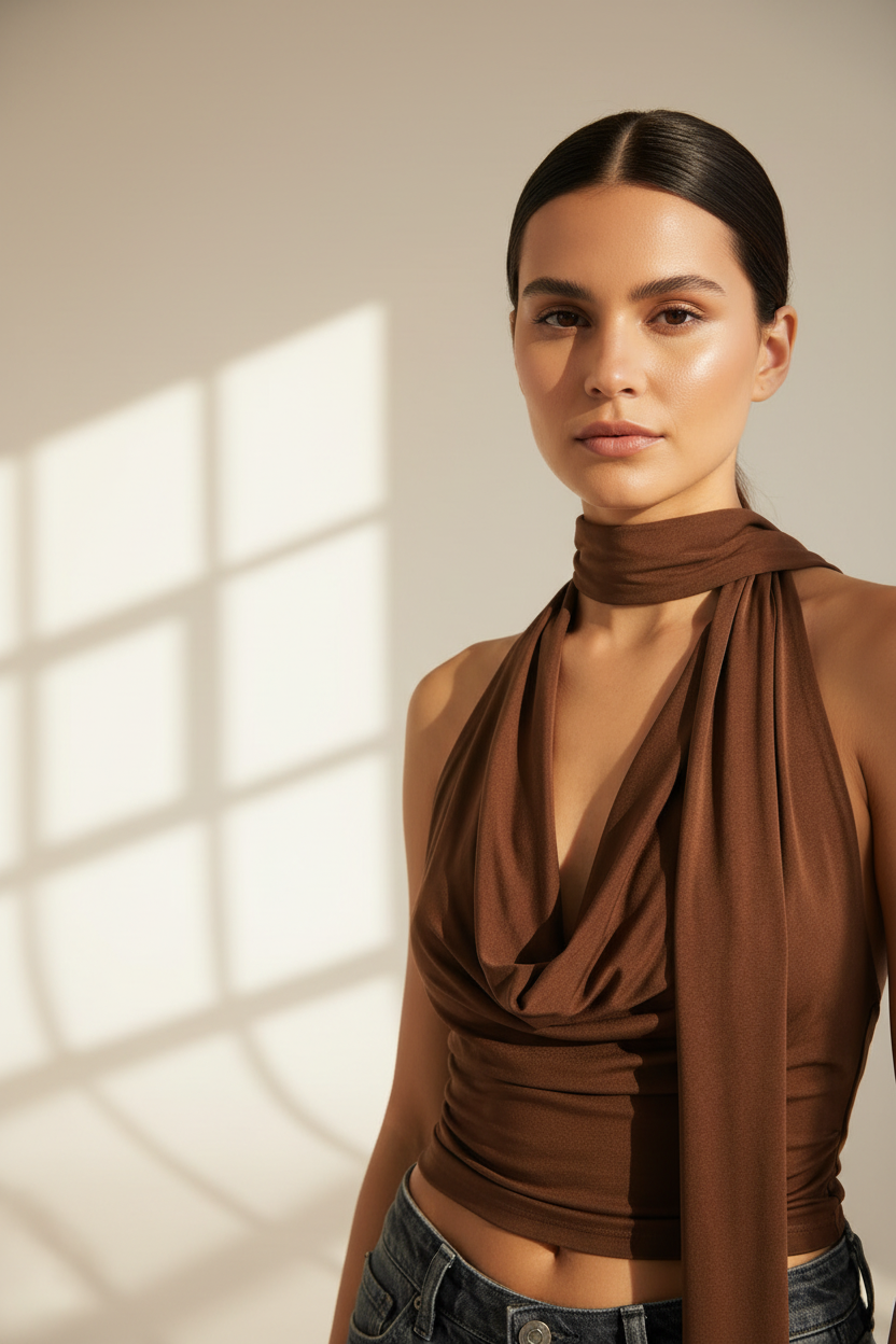 Halter Neck Scarf Top